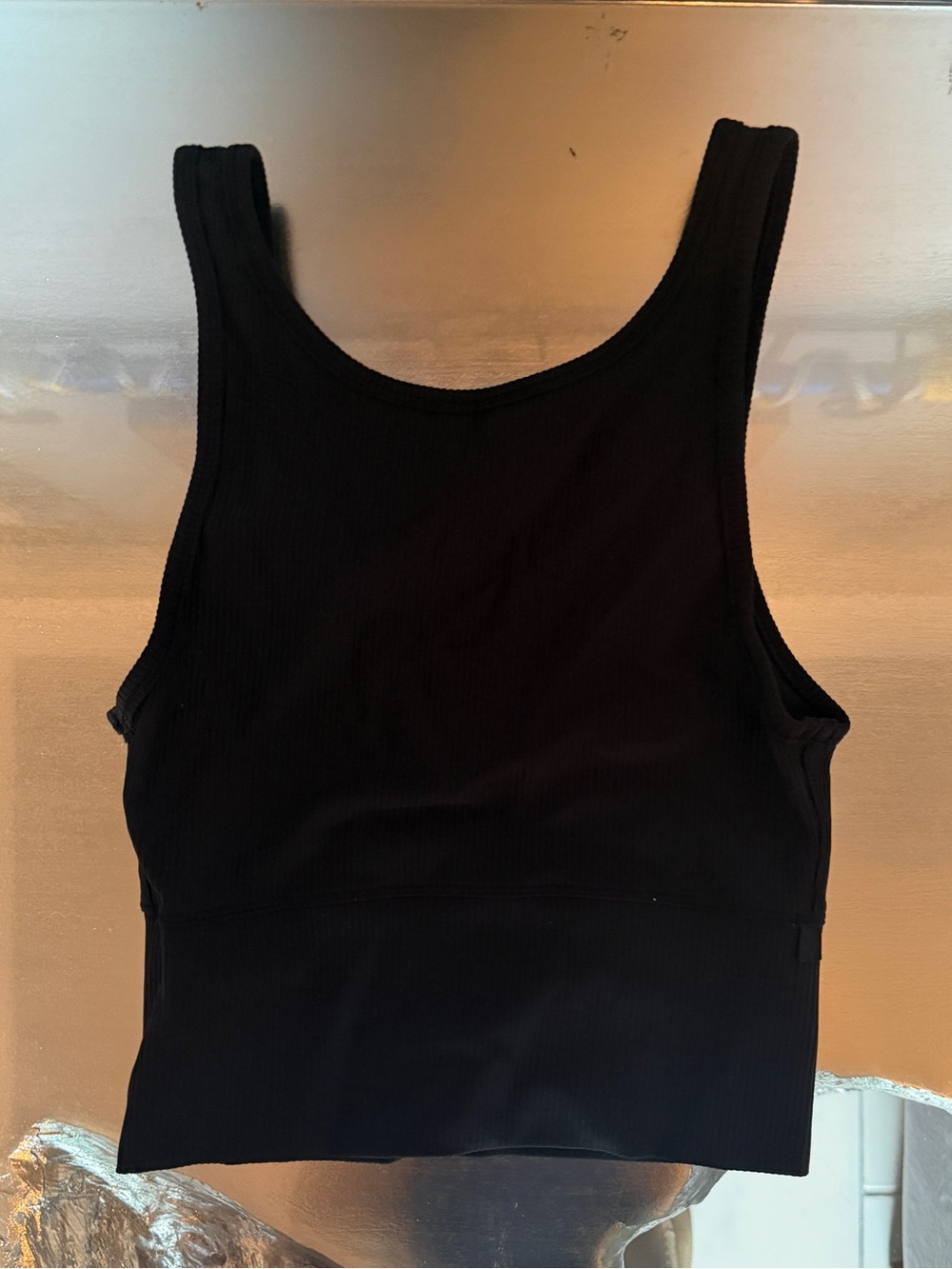Black Lululemon Ribbed Crop Tank Top - Women's